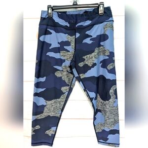 Guc Aerie Chill Play Move Blue Camouflage Leggings XL